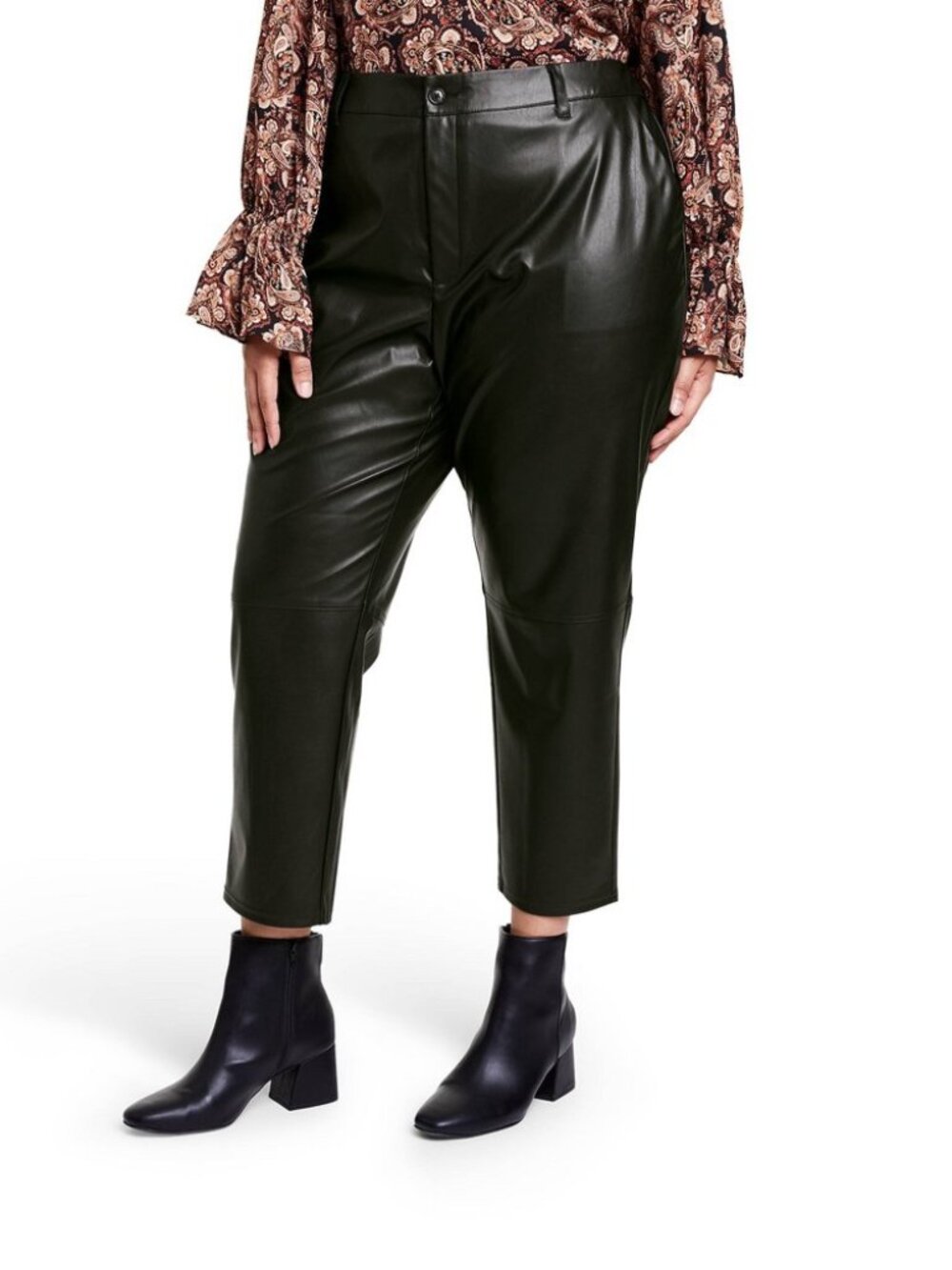 Nili Lotan X Target Women's Size 24W/26W Faux Leather Ankle Pants NWT Black